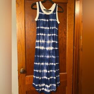 Tribal Femme Navy and White Maxi Dress